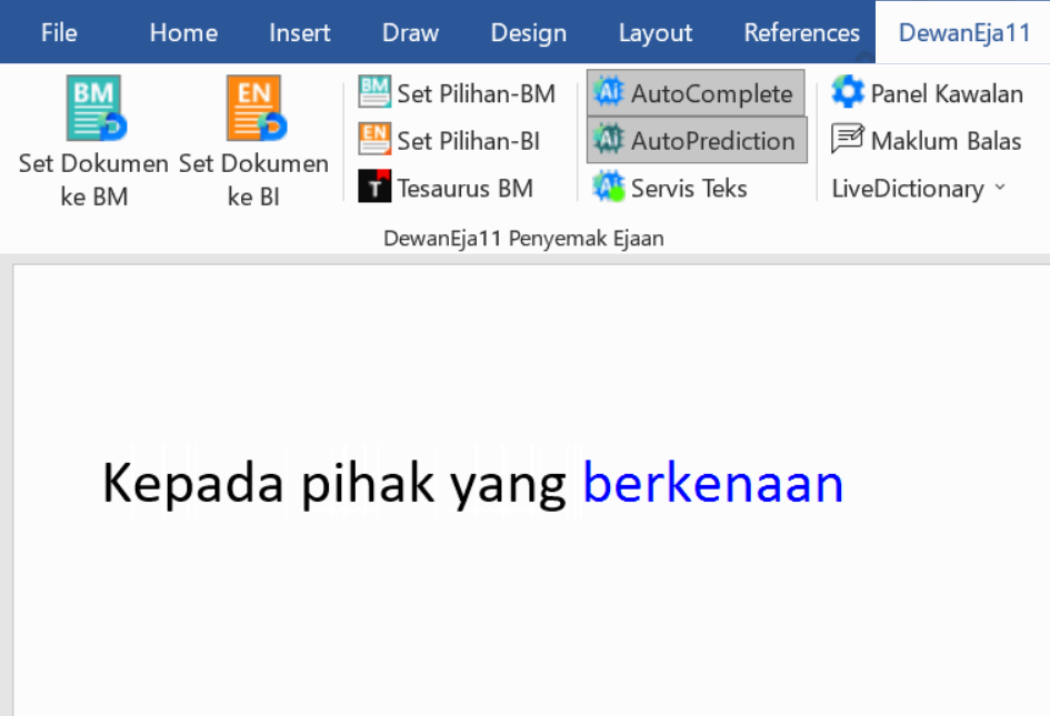 DewanEja11 - Spelling and Grammar Checker for Malay - The Name